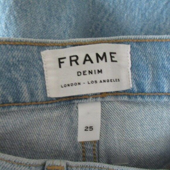 Frame Jeans Shorts 25 Le Vintage Bermuda High Waisted Rise Destroyed Cut Off - Picture 6 of 7